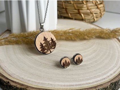 dřevěný set stromy