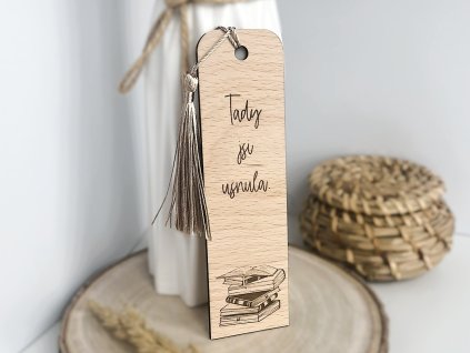 dřevěná záložka tady jsi usnula