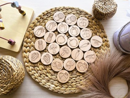 Dřevěné pexeso Ovoce, zelenina