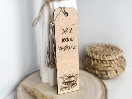 dřevěná záložka ještě jednu kapitolu