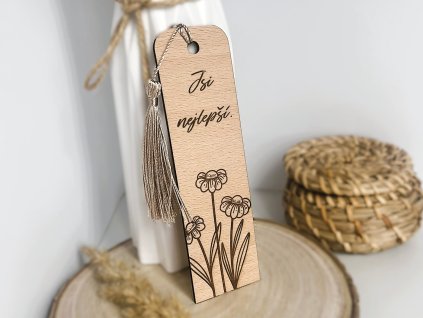 dřevěná záložka jsi nejlepší 6