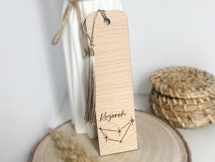 dřevěná záložka kozoroh