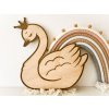 Dřevěná dekorace Labuť