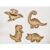 Dřevěná dekorace Dinosauři
