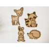 Dřevěná dekorace Zvířátka