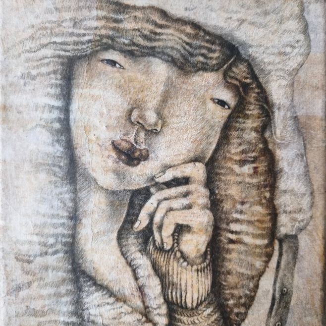 Tentokrát se mi dlouho nedařilo najít motiv. Při jeho hledání jsem střídala tužku, gumu, tužku, gumu a tak pořád dokola......