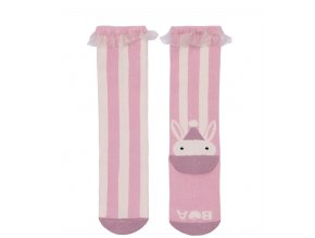 Podkolenka Stripe Socks - Pink (Velikost Small)