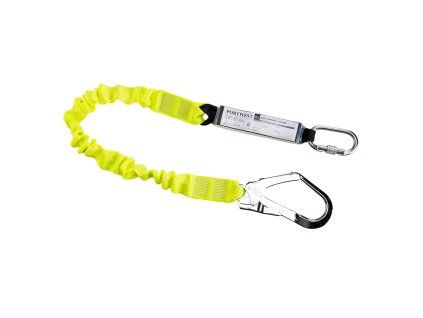 Single Elasticated 1.8m Lanyard With Shock Absorber (Farba Yellow)