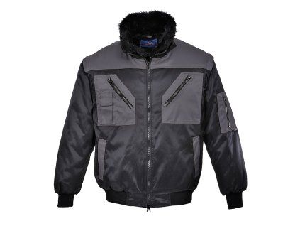 Two Tone Pilot Jacket (Farba Black/Grey, Veľkosť 4XL)