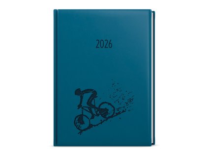 Týdenní diář Oskar, Vivella s ražbou A5 - petrolejová, kolo