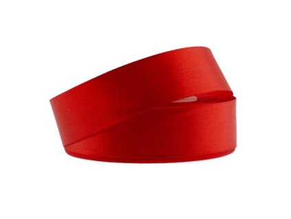 Stuha saténová 25 mm / 32 m – červená