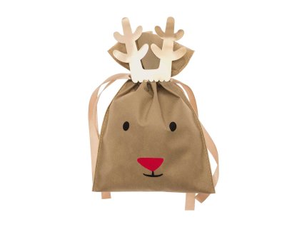 Vánoční pytlíček - Reindeer hnědý - vel. S #7406