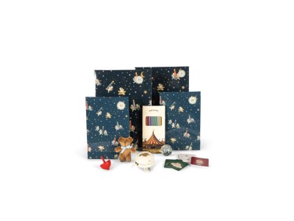 Adventní kalendář s 24 dárky - modrý