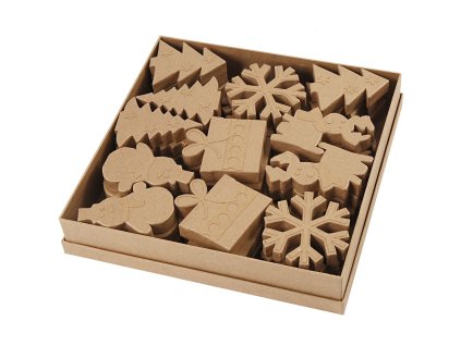 Kraft - vánoční tvary, stromek s hvězdičkami 1ks