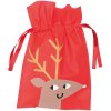 Vánoční pytlíček - Reindeer červený - vel. L - #7430