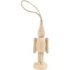 Kraft - dřevěná vánoční figurka se špičatou čepicí 1ks