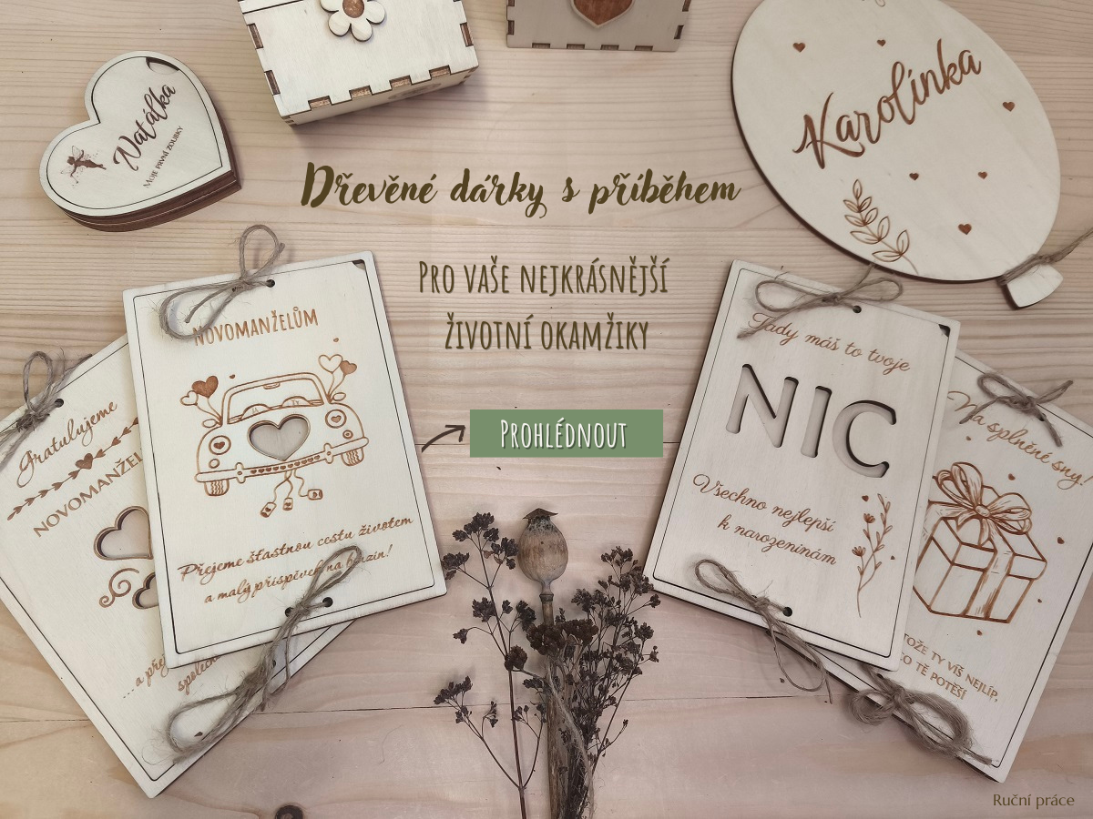 dřevěná přání na peníze