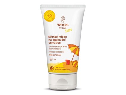 WELEDA Dětské mléko na opalování SPF 30 Sensitive 150 ml - SLEVA