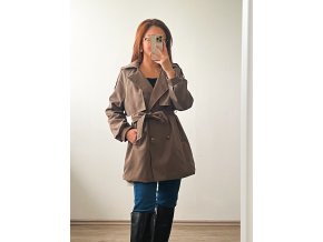 Hnědý trench coat - Gina