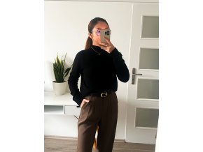 100% merino vlněný svetr - Černý