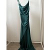 Dlouhé elegantní šaty s rozparkem - Wendy (zelená)