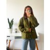 Bunda s manšestrovým límcem - Army Green