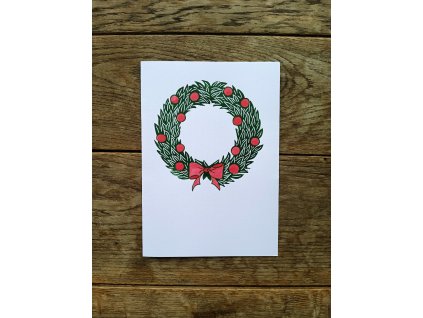 Vánoční přání věnec