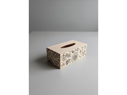 Krabička na kapesníky kytky