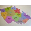 Mapa ČR - kraje   40 x 60 cm  ST209
