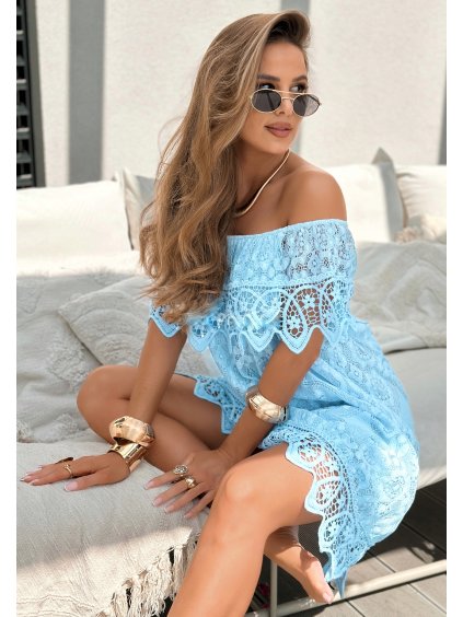 Krajkové šaty Solun Blue