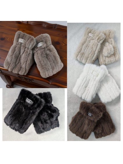 Chlupaté rukavice bez prstu