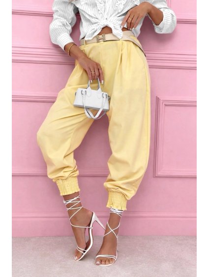 Elegantní kalhoty s pružným zakončením