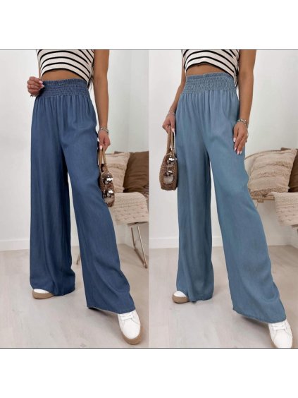 Dámské kalhoty z lyocellu – denimový vzhled