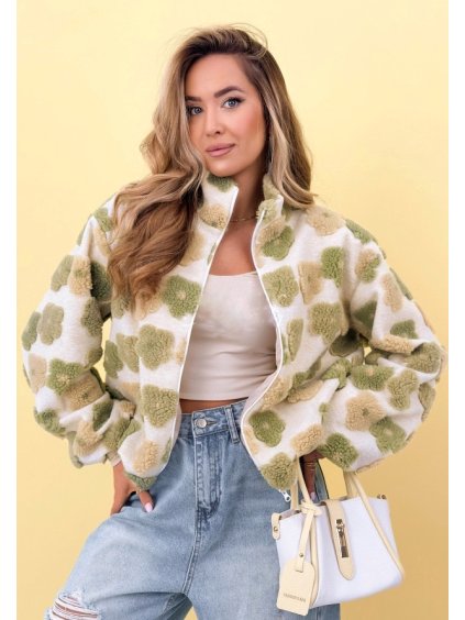 Teddy mikina s 3D květy