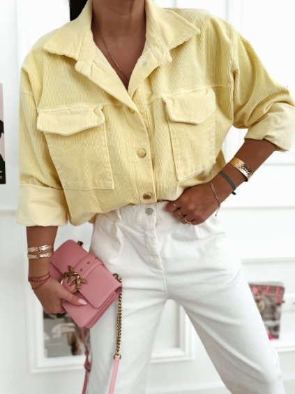 Manšestrová bundička Yellow Mood