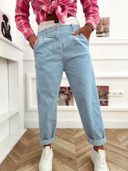 Manšestrové kalhoty s perličkovým srdíčkem