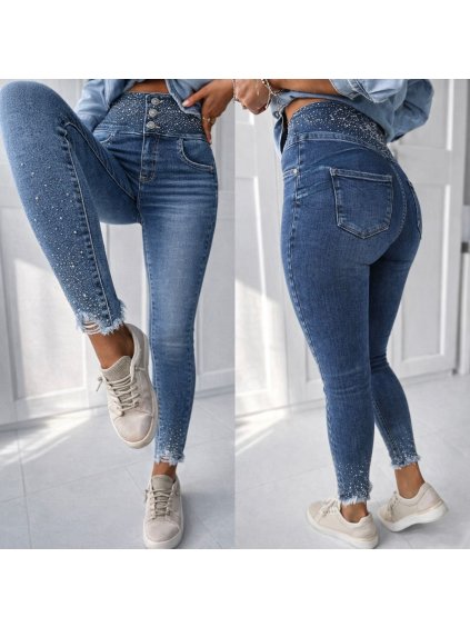 Dámské džíny s kamínky