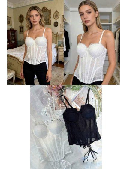 Krajkový korzetový top