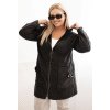 Dámská mikina Plus Size s kapucí a kapsami Black