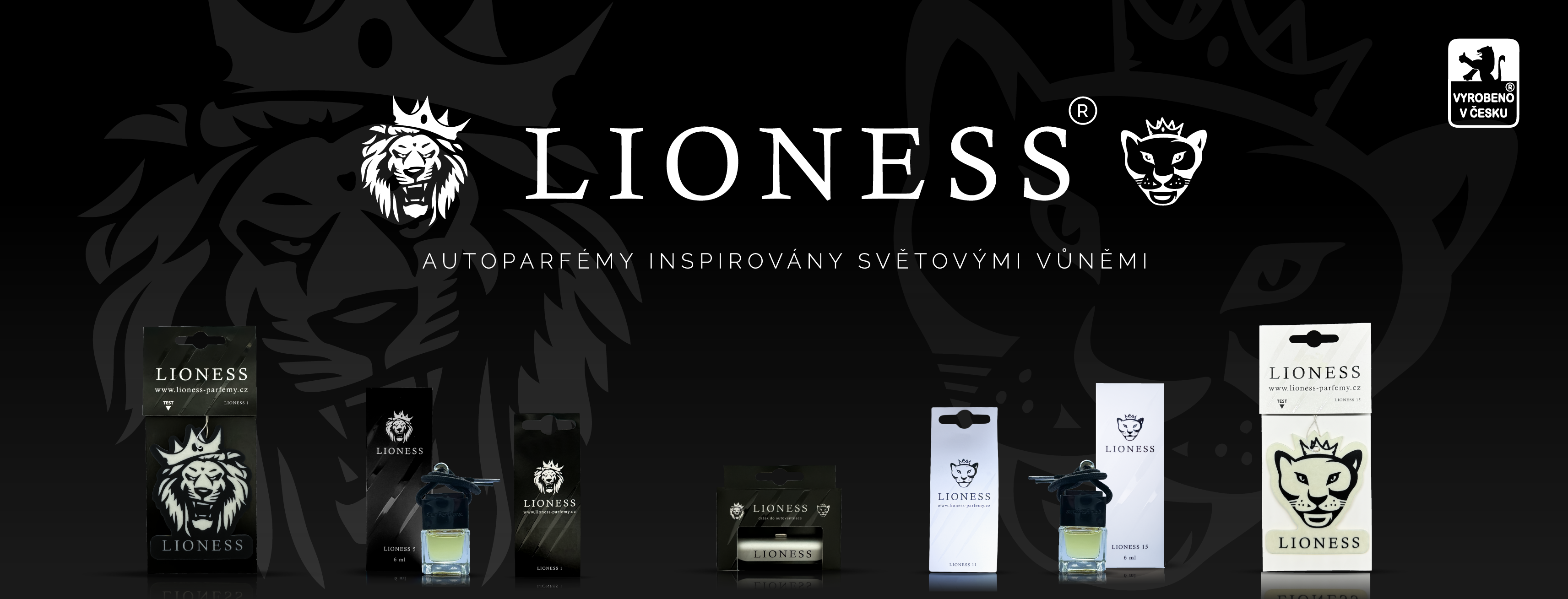 Lioness-parfemy. Autoparfémy inspirovány světovými vůněmi. Vůně do auta. Parfémy do auta.