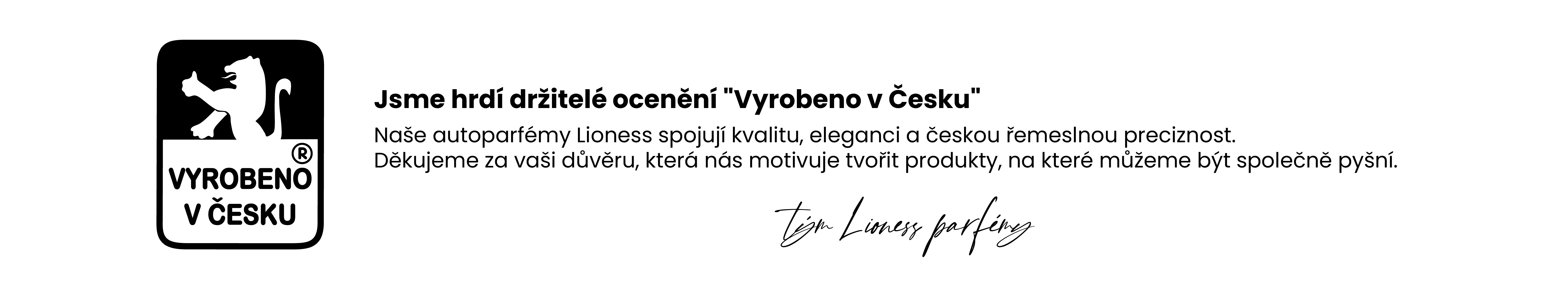 Perfumy Lioness Wyprodukowano w Czechach zapach samochodowy perfumy samochodowe