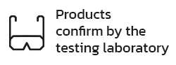 Products confirm by the testing laboratory