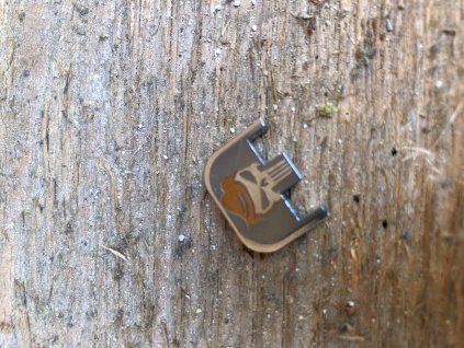 Zadní čelo závěru motiv Trump punisher , anodizace Ti