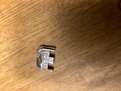 Zadní čelo závěru motiv Trump USa , anodizace Ti