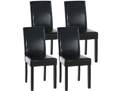 Sada 4 jídelních židlí Ina imitace kůže