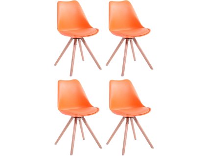4er Set Stühle Toulouse Kunstleder Rund