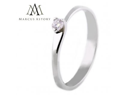 Luxusní zásnubní 14K zlatý prsten s Diamantem MA200