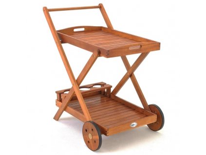 Dřevěný servírovací vozík