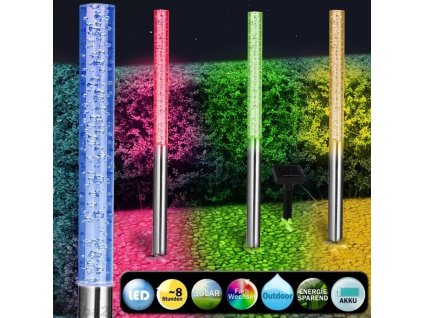 4x LED solární svítilna s měničem barev