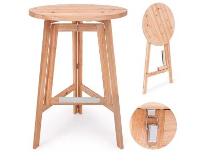 Barový stolek z masivního dřeva